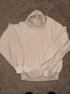 Calvin Klein Cozy Cream Turtleneck Knit Sweater - Women's size small